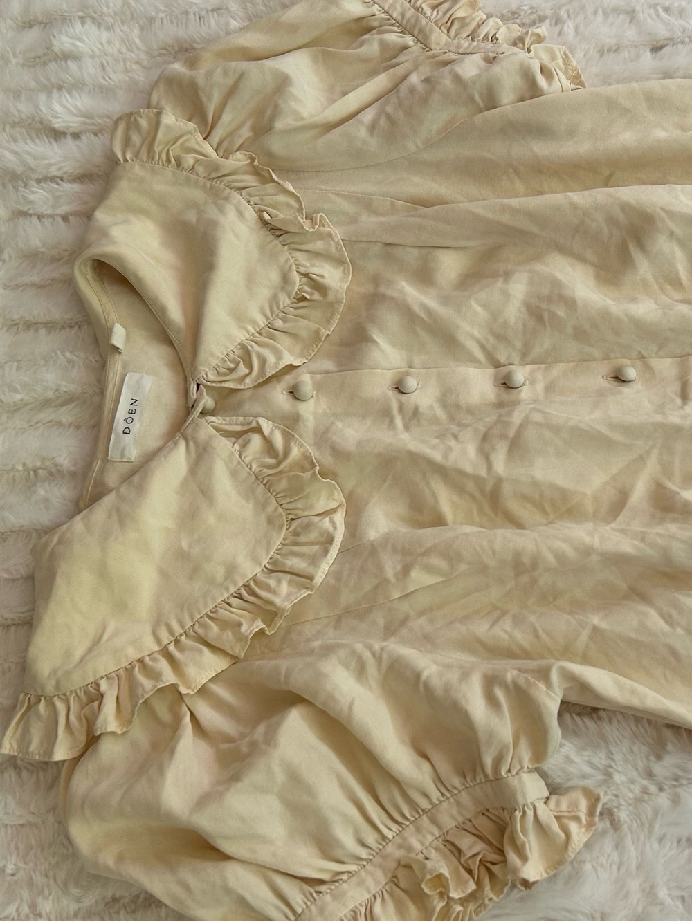 Doen Silk Sparrow Top in Ivory - Picture 5 of 9